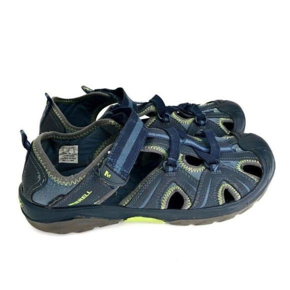 Merrell Hydro Hiker Boys Size 7 M Sandals Navy Blue Fisherman Trail Shoe MY53375